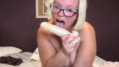 Plumper blonde whore Alice enjoys making you cum for her
